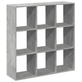 vidaXL Room Divider Bookcase Concrete Grey 102x29x103.5 cm Engineered Wood