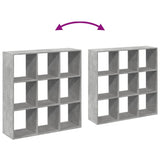 vidaXL Room Divider Bookcase Concrete Grey 102x29x103.5 cm Engineered Wood