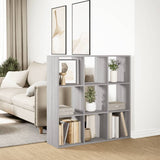 vidaXL Room Divider Bookcase Grey Sonoma 102x29x103.5 cm Engineered Wood