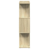 vidaXL Room Divider Bookcase 3-Tier Sonoma Oak 70x24x97 cm Engineered Wood