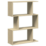 vidaXL Room Divider Bookcase 3-Tier Sonoma Oak 70x24x97 cm Engineered Wood