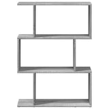 vidaXL Room Divider Bookcase 3-Tier Grey Sonoma 70x24x97 cm Engineered Wood