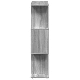 vidaXL Room Divider Bookcase 3-Tier Grey Sonoma 70x24x97 cm Engineered Wood