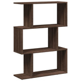 vidaXL Room Divider Bookcase 3-Tier Brown Oak 70x24x97 cm Engineered Wood