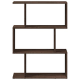 vidaXL Room Divider Bookcase 3-Tier Brown Oak 70x24x97 cm Engineered Wood