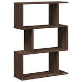 vidaXL Room Divider Bookcase 3-Tier Brown Oak 70x24x97 cm Engineered Wood