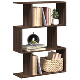 vidaXL Room Divider Bookcase 3-Tier Brown Oak 70x24x97 cm Engineered Wood