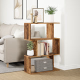 vidaXL Room Divider Bookcase 3-Tier Old Wood 70x24x97 cm Engineered Wood