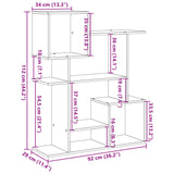 vidaXL Room Divider Bookcase Black 92x29x112 cm Engineered Wood