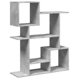 vidaXL Room Divider Bookcase Concrete Grey 92x29x112 cm Engineered Wood