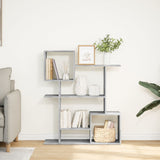 vidaXL Room Divider Bookcase Concrete Grey 92x29x112 cm Engineered Wood