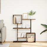 vidaXL Room Divider Bookcase Smoked Oak 92x29x112 cm Engineered Wood