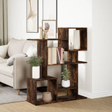 vidaXL Room Divider Bookcase Smoked Oak 92x29x112 cm Engineered Wood