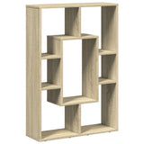 vidaXL Bookcase Sonoma Oak 63x20x90 cm Engineered Wood