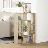 vidaXL Bookcase Sonoma Oak 63x20x90 cm Engineered Wood