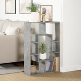 vidaXL Bookcase Concrete Grey 63x20x90 cm Engineered Wood