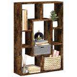 vidaXL Bookcase Smoked Oak 63x20x90 cm Engineered Wood