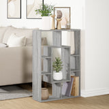 vidaXL Bookcase Grey Sonoma 63x20x90 cm Engineered Wood