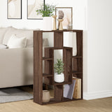 vidaXL Bookcase Brown Oak 63x20x90 cm Engineered Wood