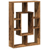 vidaXL Bookcase Old Wood 63x20x90 cm Engineered Wood