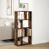 vidaXL Bookcase Smoked Oak 60x20x120 cm Engineered Wood