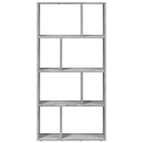 vidaXL Bookcase Grey Sonoma 60x20x120 cm Engineered Wood