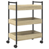 vidaXL Kitchen Trolley Sonoma Oak 50x30x70 cm Engineered Wood