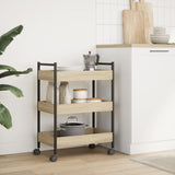 vidaXL Kitchen Trolley Sonoma Oak 50x30x70 cm Engineered Wood