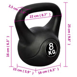 vidaXL kettlebell 8 kg