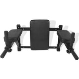 vidaXL Wall-mounted Fitness Dip Station Black