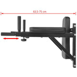 vidaXL Wall-mounted Fitness Dip Station Black