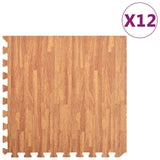 vidaXL Floor Mats 12 pcs Wood Grain 4.32  EVA Foam