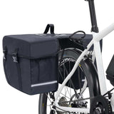 vidaXL Double Bicycle Bag for Pannier Rack Waterproof 35 L Black