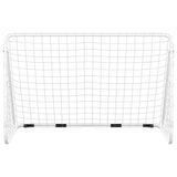 vidaXL Football Goal with Net White 180x90x120 cm Steel