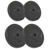 vidaXL Weight Plates 4 pcs 30 kg Cement