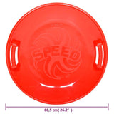 vidaXL Round Sledge Red 66.5 cm PP