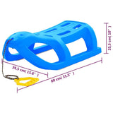 vidaXL Sledge Blue 80x39.5x25.5 cm Polypropylene