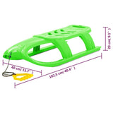 vidaXL Sledge for Children Green 102.5x40x23 cm Polypropylene