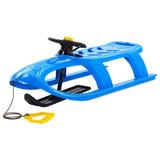 vidaXL Sledge with Wheel Blue 102.5x40x23 cm Polypropylene