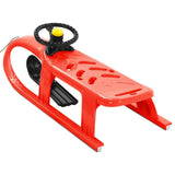 vidaXL Sledge with Wheel Red 102.5x40x23 cm Polypropylene