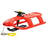 vidaXL Sledge with Wheel Red 102.5x40x23 cm Polypropylene