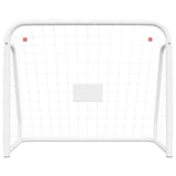 vidaXL Football Goal with Net White 125x96x60 cm Steel&Polyester