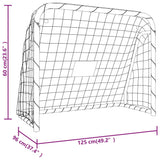 vidaXL Football Goal with Net White 125x96x60 cm Steel&Polyester