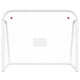 vidaXL Football Goal with Net White 214x75x152 cm Steel&Polyester