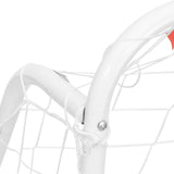 vidaXL Football Goal with Net White 214x75x152 cm Steel&Polyester