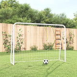 vidaXL Football Goal with Net White 214x75x152 cm Steel&Polyester