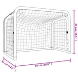 vidaXL Hockey Goal with Net Red&Black 68x32x47 cm Steel&Polyester