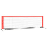 vidaXL Tennis Net Black and Red 300x100x87 cm Polyester