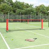 vidaXL Tennis Net Black and Red 300x100x87 cm Polyester