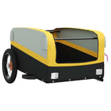 vidaXL Bike Trailer Black and Yellow 30 kg Iron